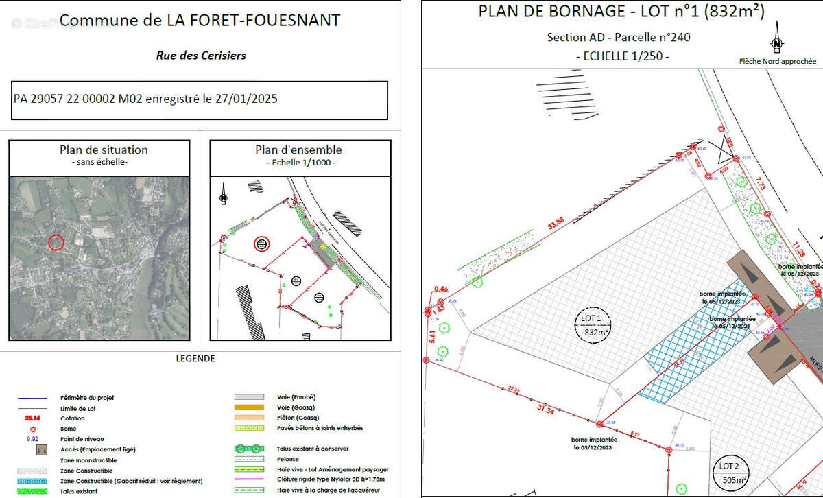 Terrain à LA FORET-FOUESNANT