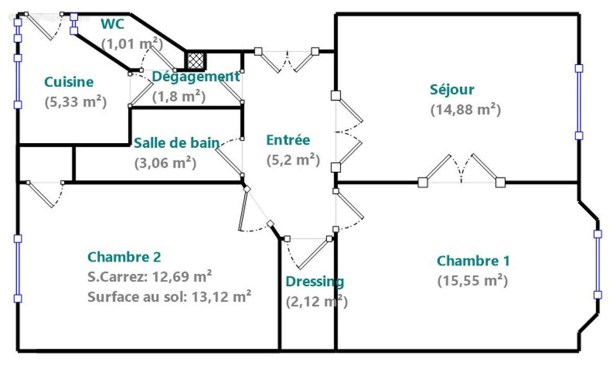 Appartement à PARIS-15E