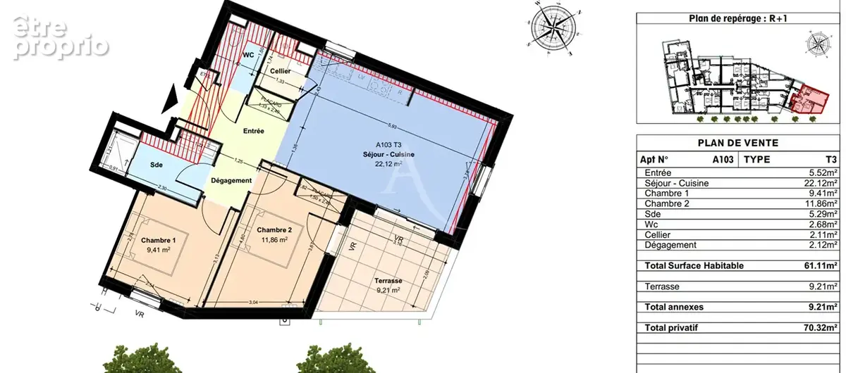 Appartement T3 Castelginest - photo 3