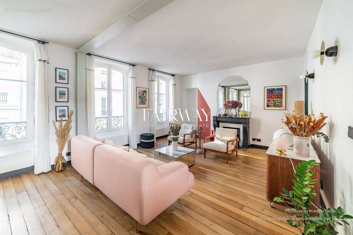 Appartement rénové par architecte Paris 2e - 64 m² - 2 chambres - Calme et lumineux proche rue du Nil - photo 3