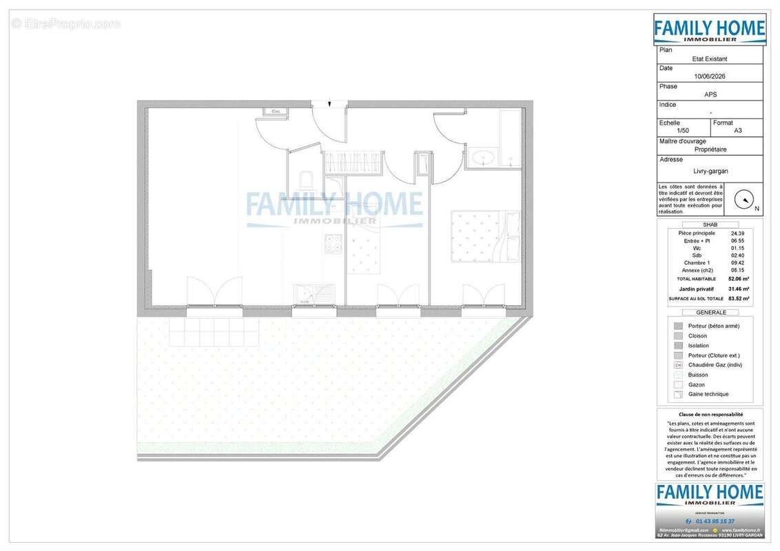 T3 avec jardin & cave - photo 11