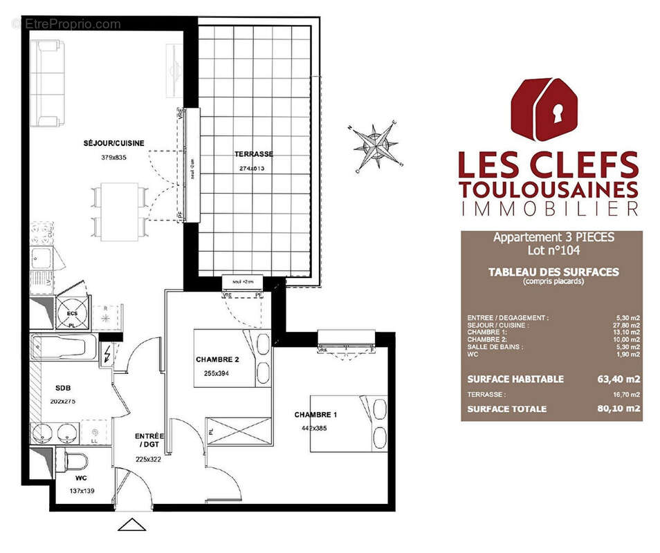 Appartement à TOULOUSE