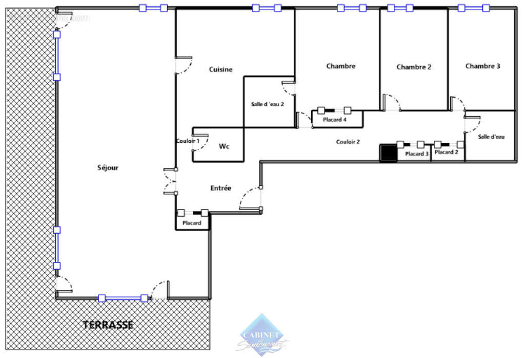 Appartement terrasse t4 - 117m2 - clim-ascenseur-box-parking-cave - photo 6