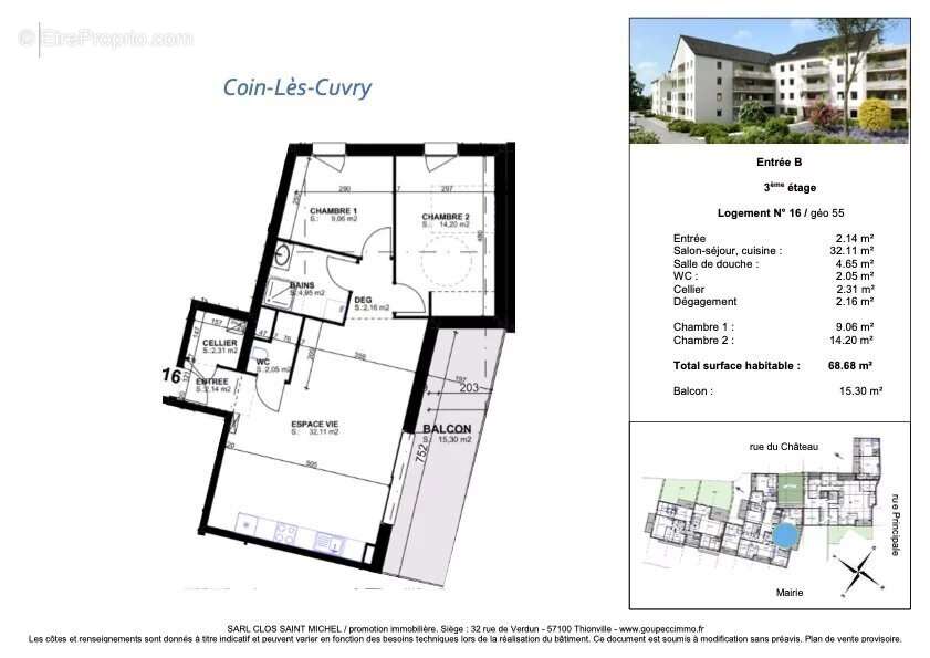 Appartement à COIN-LES-CUVRY