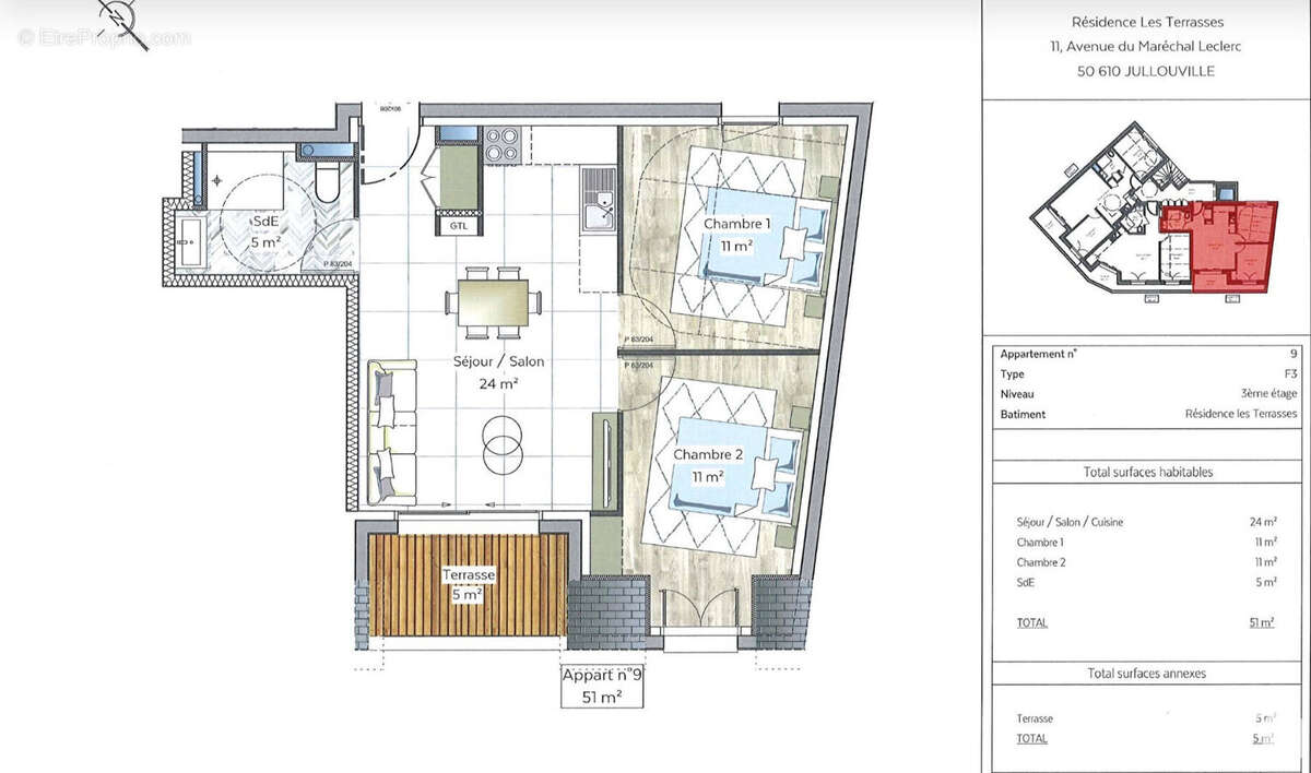 Dans résidence de standing, Appartements  du 2  au 4 pièce(s), hyper centre, à 50 m de la plage et des commerces - photo 2