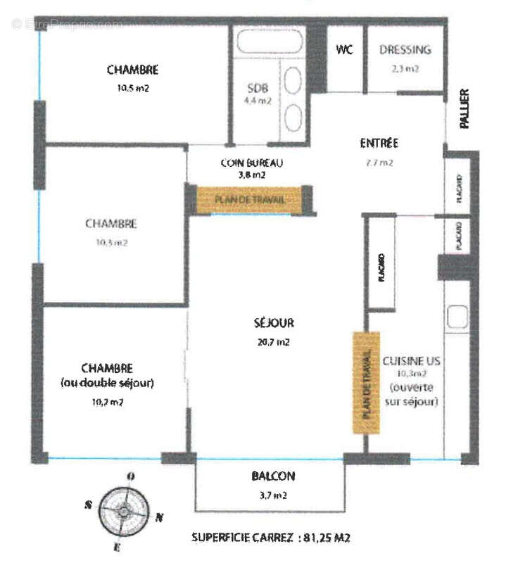 Appartement à PARIS-20E