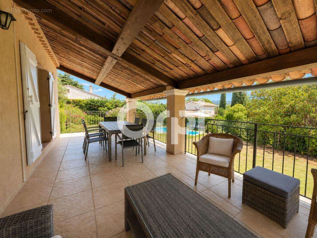 Maison individuelle - montauroux / chateau tournon - terrain paysage clos + piscine + annexes dependances - photo 6