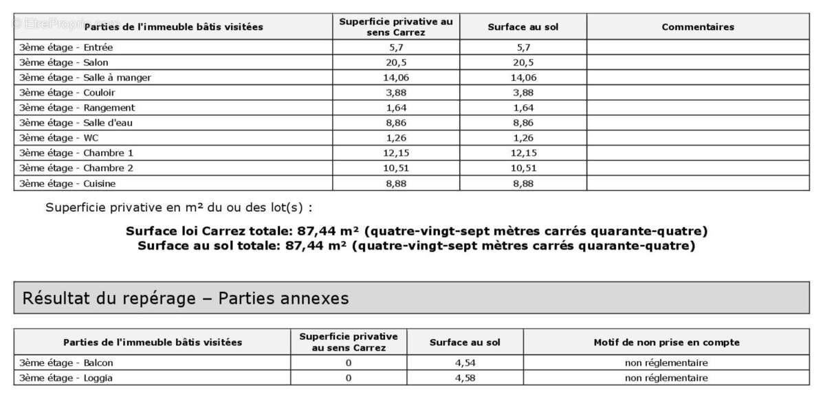 Appartement à PARIS-19E
