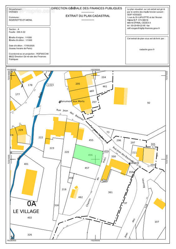 Terrain à ROZEROTTE