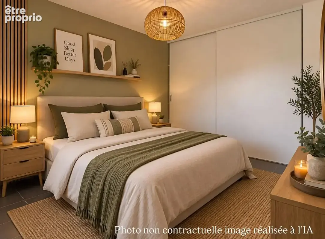 Appartement t3 + annexes -  la chambre - photo 9