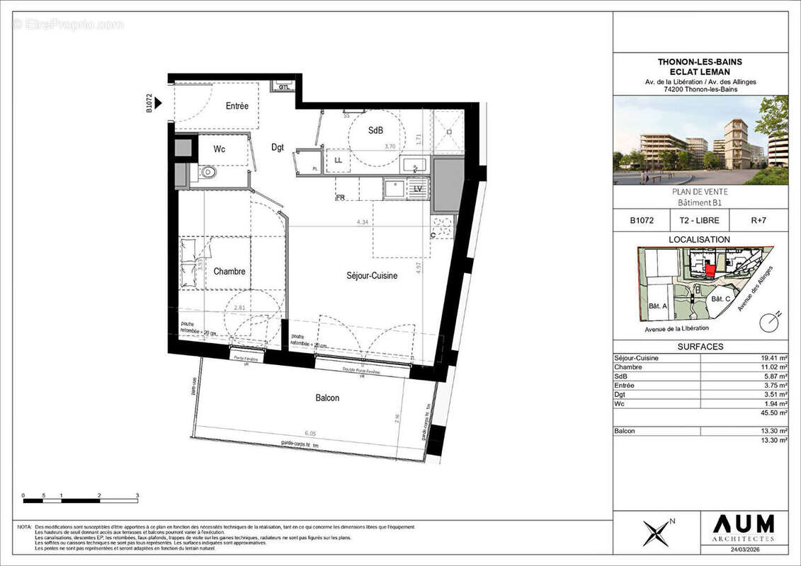 THONON LES BAINS - Appartement T2 - 45.5m² - photo 2