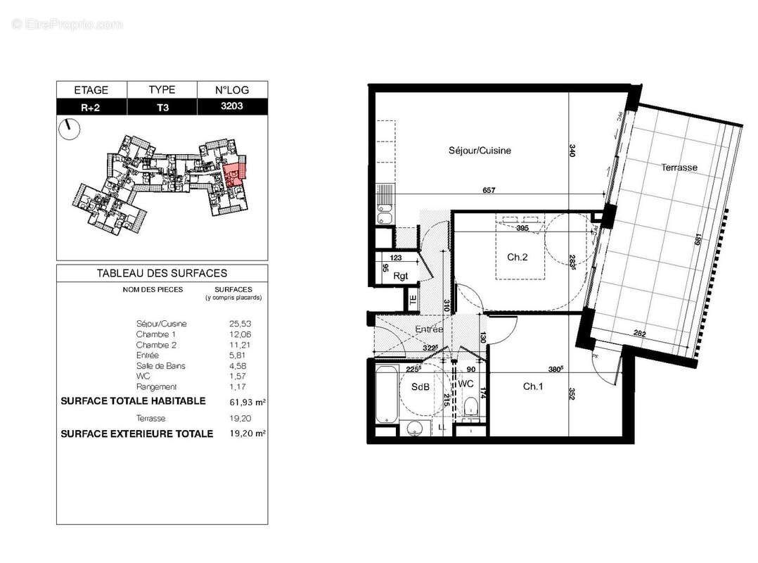 Canet en Roussillon. Appartement T3 standing avec double terrasse - photo 2