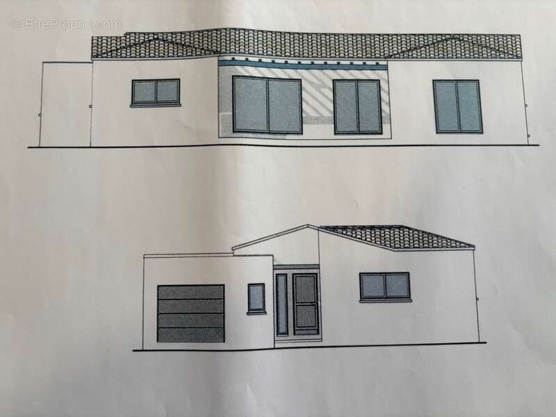 Magalas(34) a vendre terrain construtible de 818 m2 avec villa contemporaine plain pied 4 faces - photo 6
