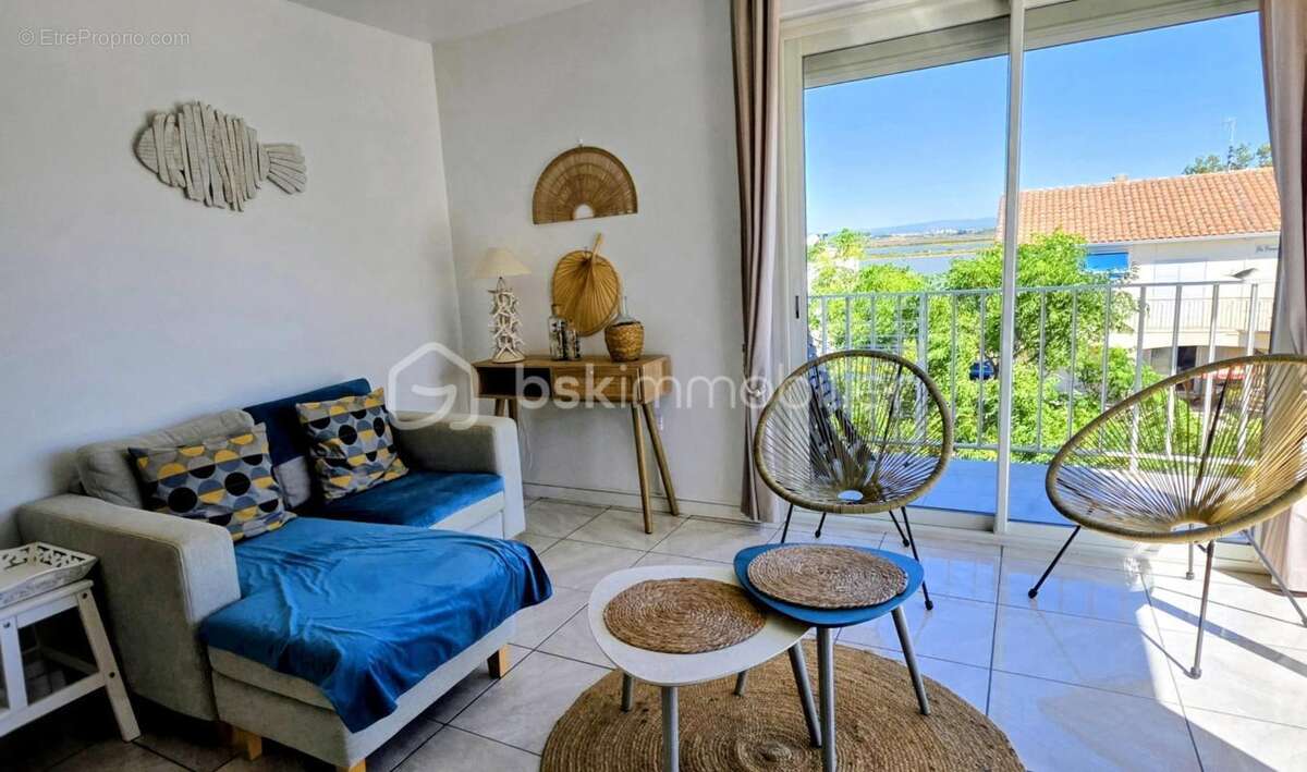 Palavas les flots appartement t3 renove vue mer dernier etage terrasse - photo 5