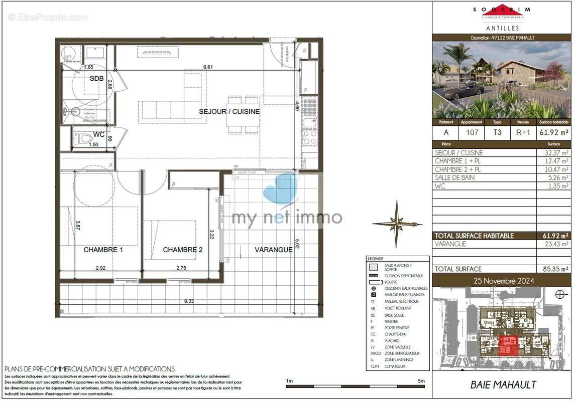 Appartement à BAIE-MAHAULT