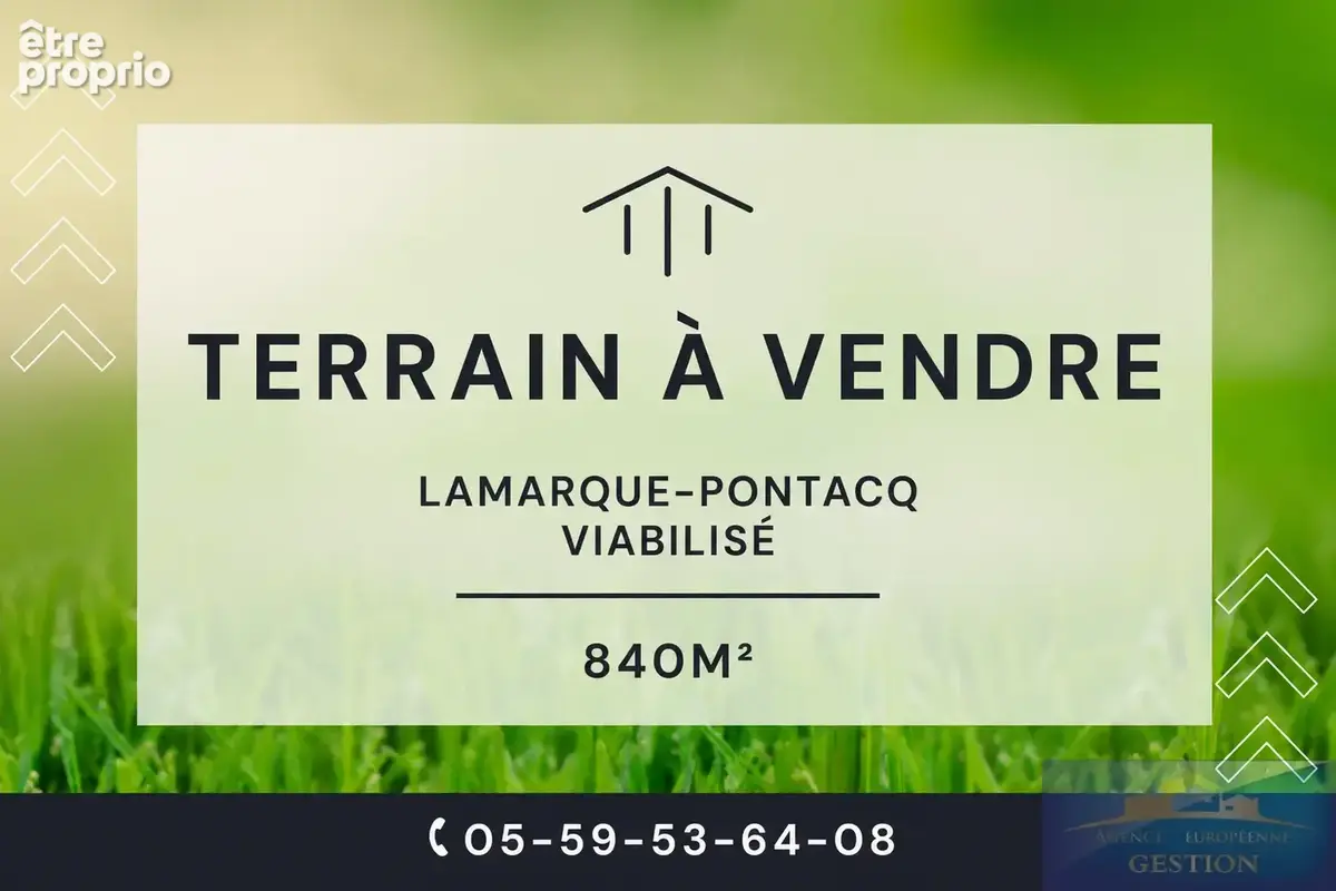 Photo Terrain à Lamarque-Pontacq au prix de 57 000€