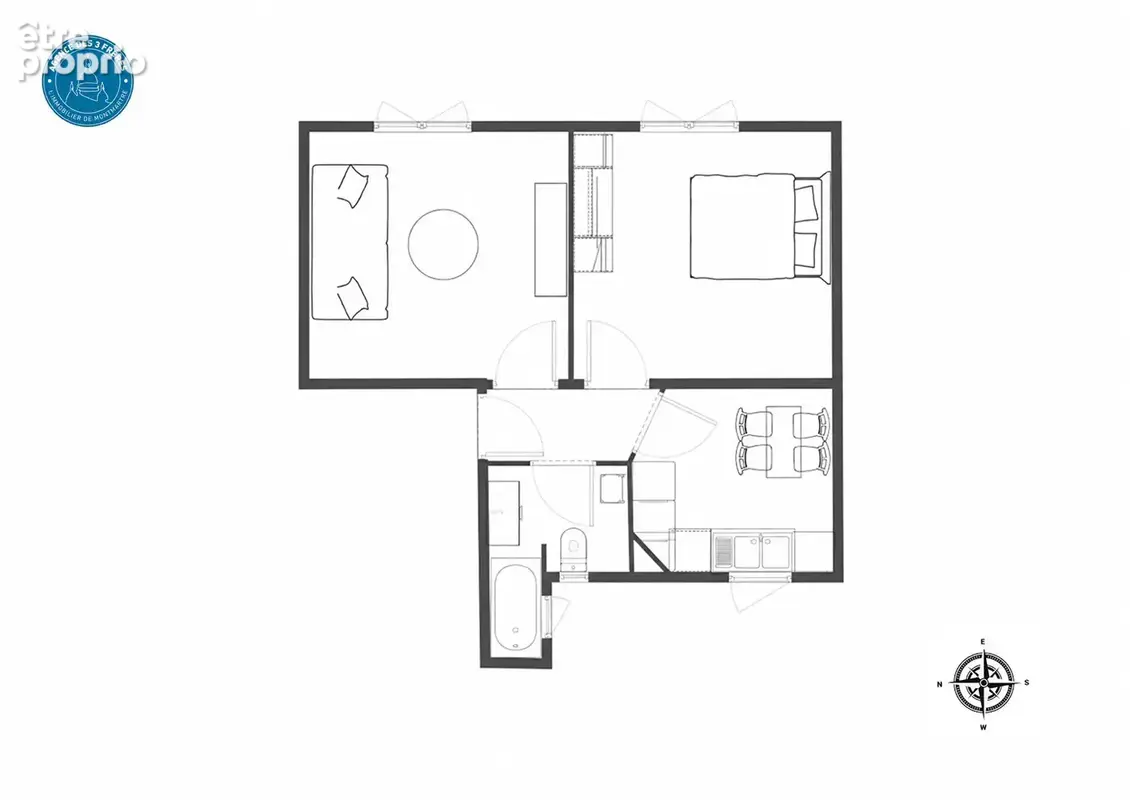 2 pièce(s) 38 m² avec ascenseur - photo 12