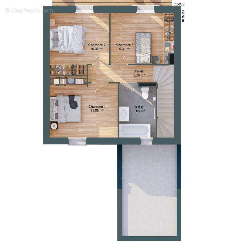 Maison 5 pièces 82 m2 - photo 8