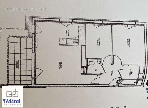 HOENHEIM F3 Lumineux de 64,20m2 Rez-de-jardin, Terrasse et grand garage. - photo 8