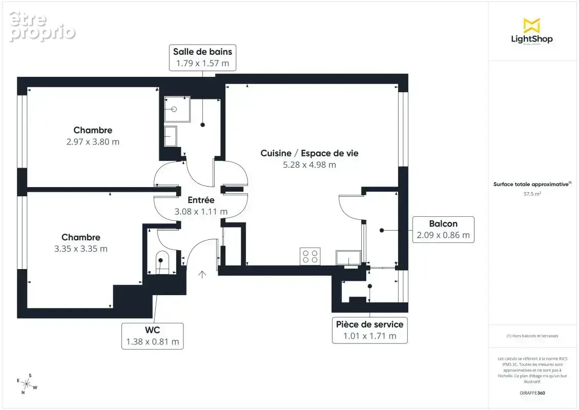 Appartement 3 pièces avec balcon et cave - Avenue Paul Signac, Montreuil - photo 2