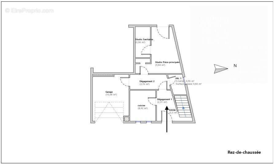 Plan rdc - Maison à QUINTAL