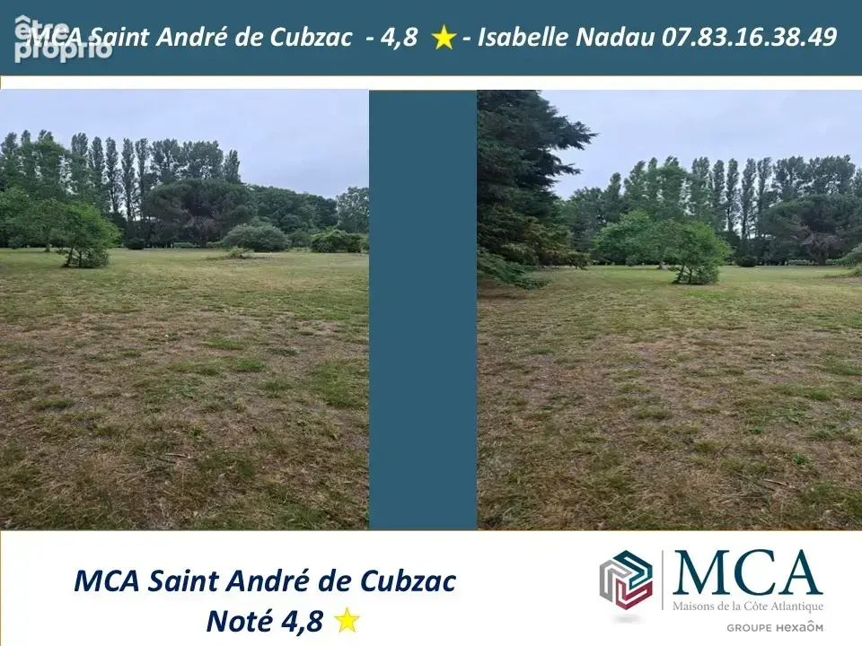 Terrain 1 015 m² à vendre à Perissac (33240) - photo 2