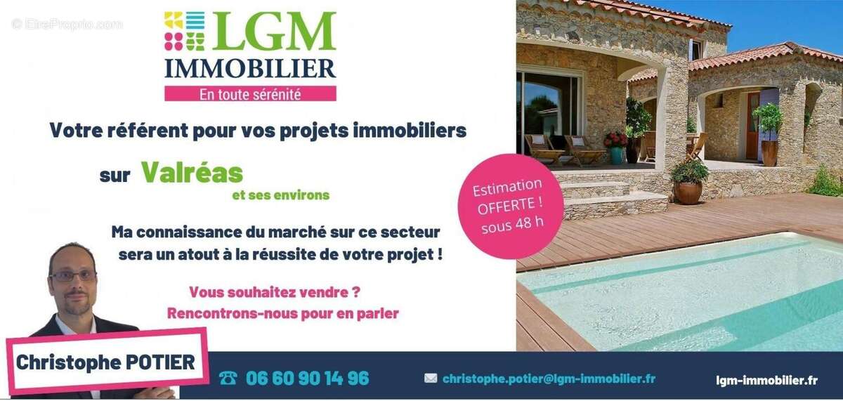VISAN (84) - De beaux volumes pour cette maison de village de 150 m² avec 3 chambres et vue sur la vallée - photo 18