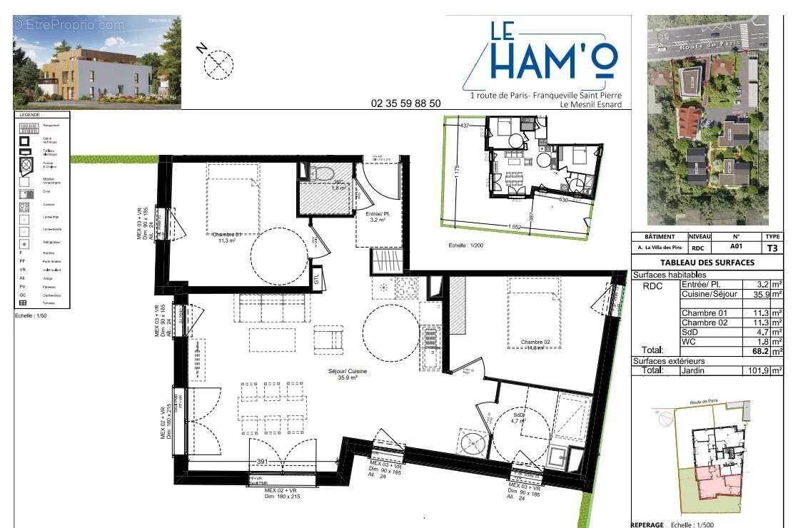 Appartement à LE MESNIL-ESNARD