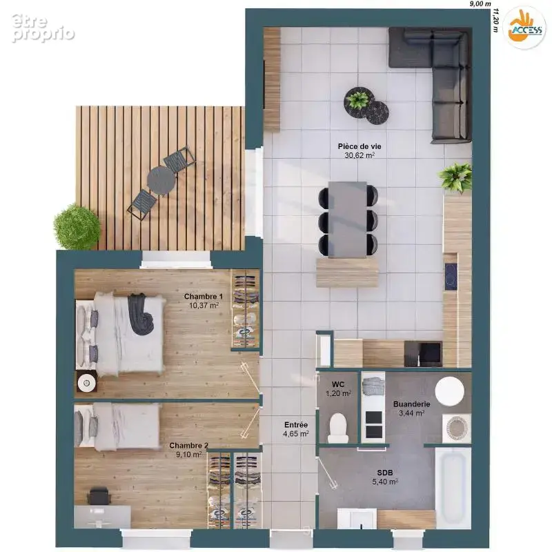 Maison 4 pièces 65 m2 - photo 6