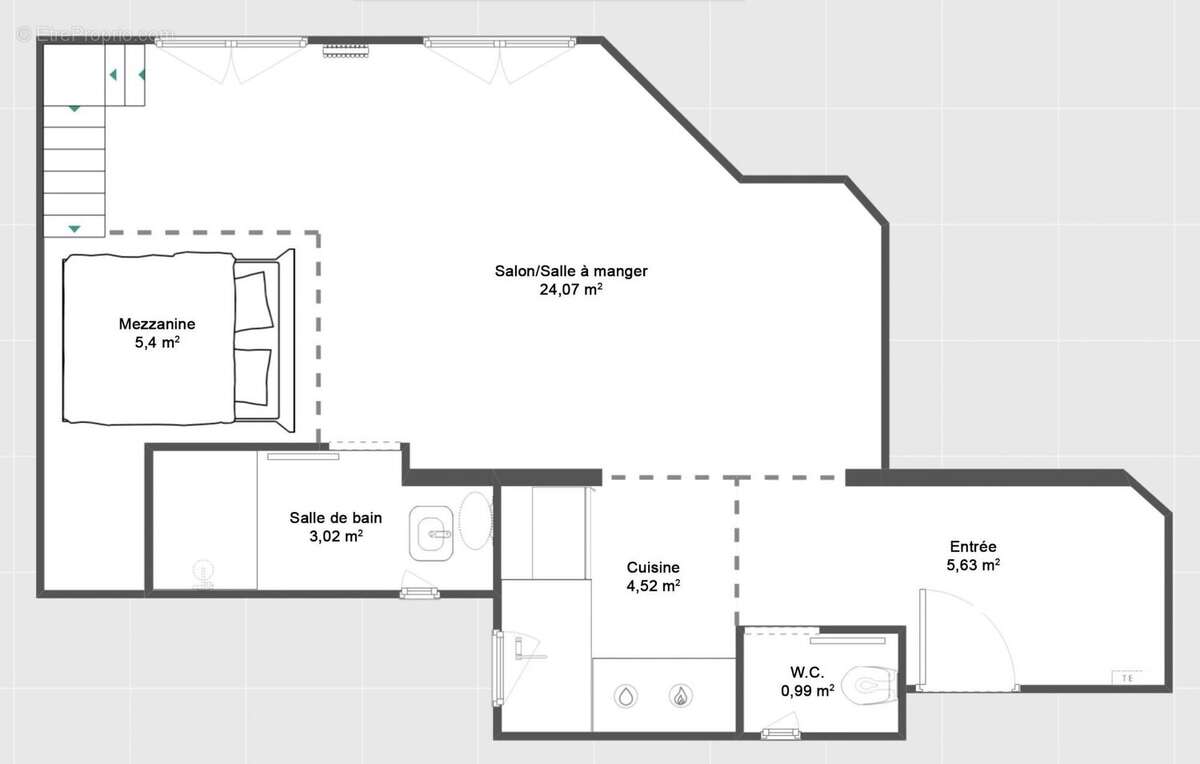 Appartement à PARIS-13E