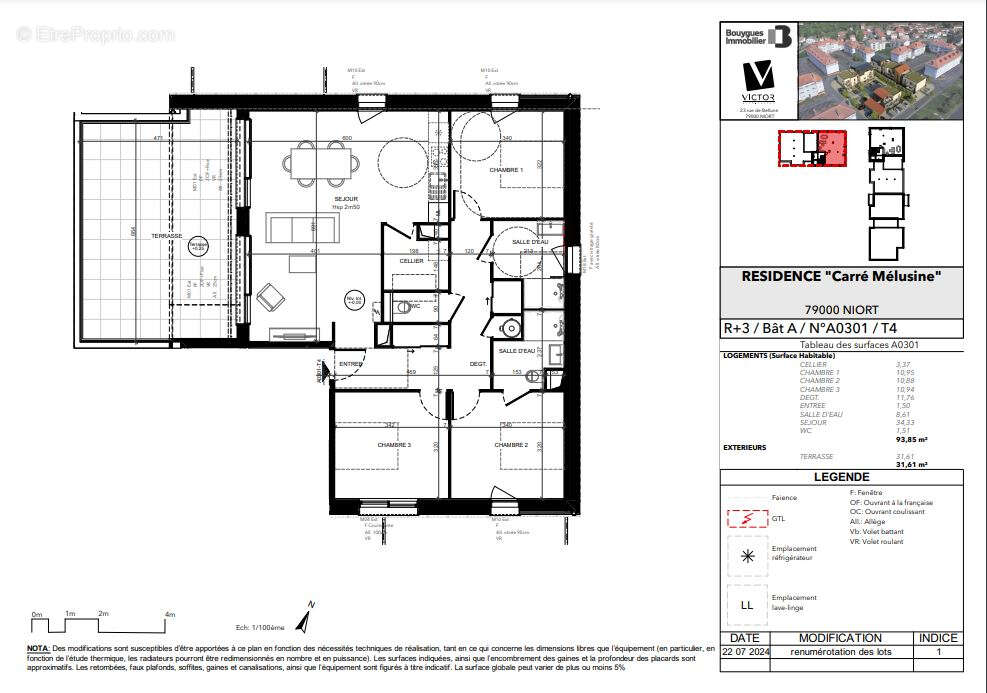 Appartement Niort 4 pièces - 94 m2 - photo 2