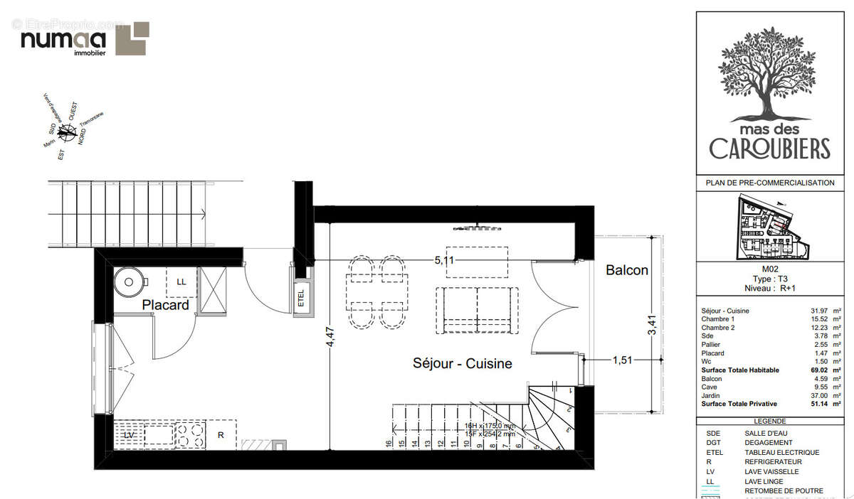 Perpignan centre: maison 3 pieces - parking - photo 3