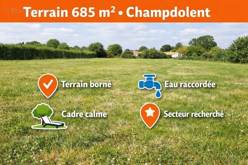 Terrain 685 m² – Champdolent – Environnement calme - photo 2