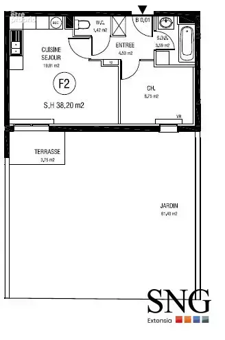 Appartement 2 pièces 38 m² à vendre à Lisieux (14100) - photo 2
