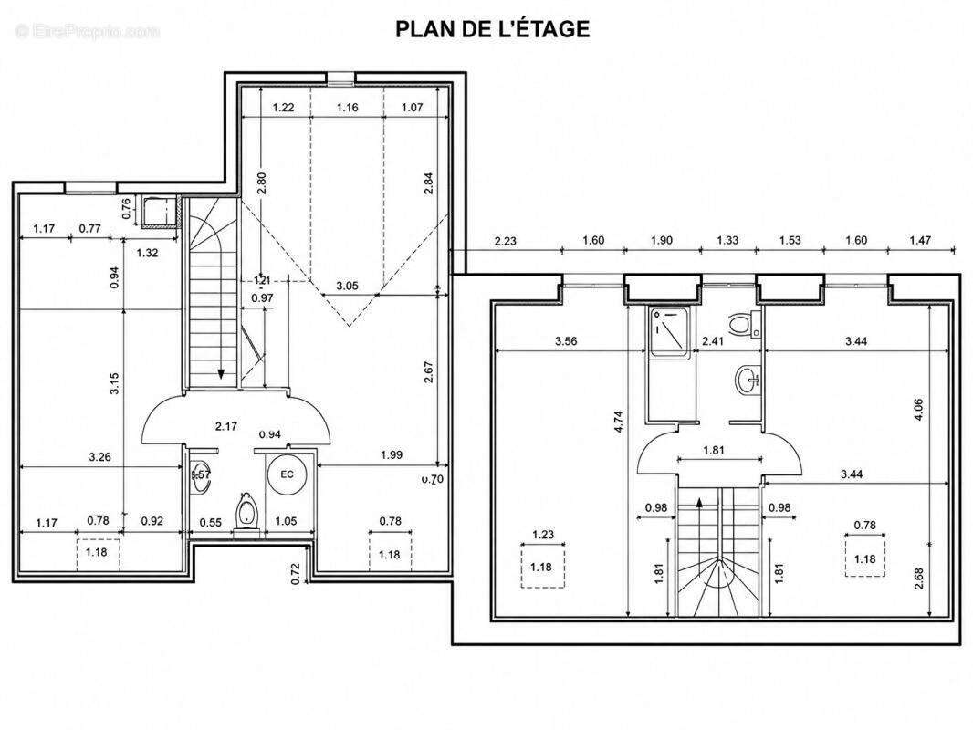 Pleubian ,deux logements indépendants , 184 m² ,5 chambres ,terrain 807 m² - photo 18