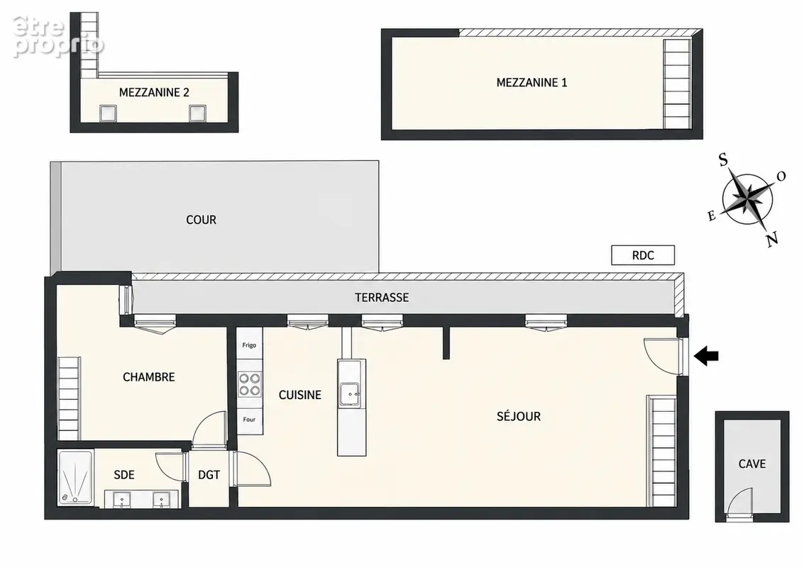 Suresnes - maison atypique 44 m² carrez / 59 m² au sol - terrasse & cour privatives - photo 5