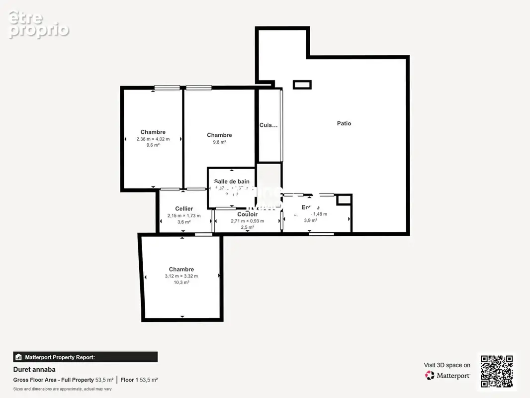 A vendre- lorient lanveur- appartement 3 chambres de 78 m²- garage et patio - photo 12