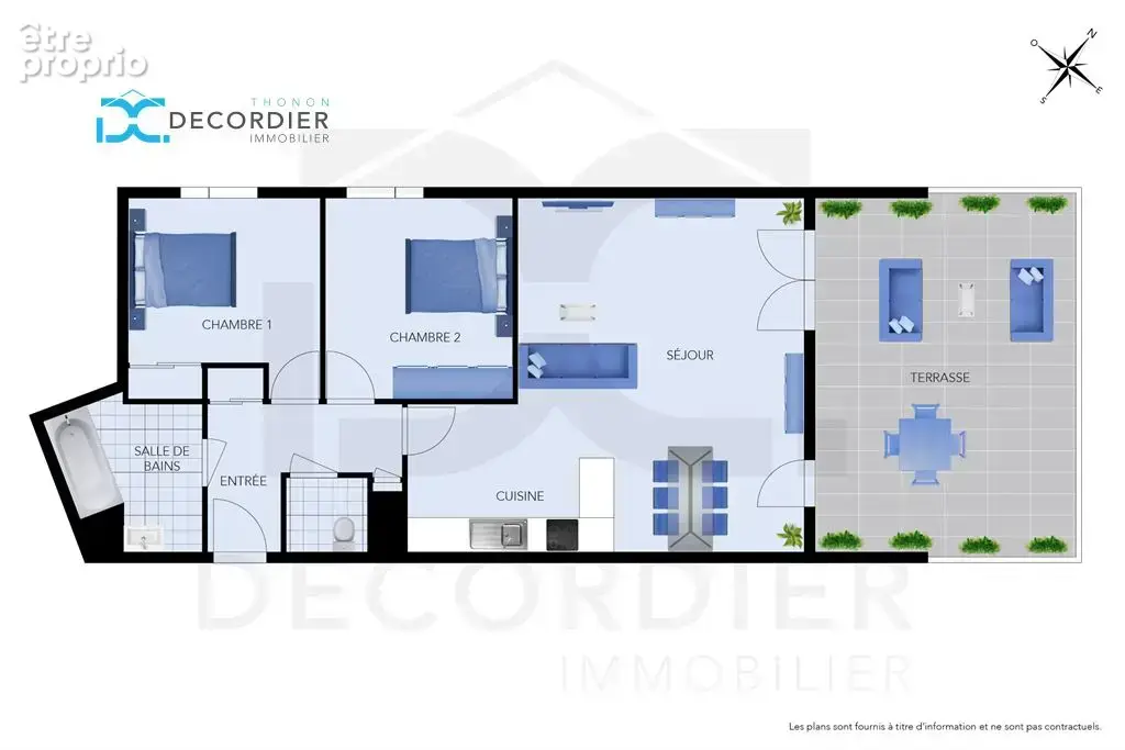 Thonon-les-bains appartement t3  69 m² - photo 2