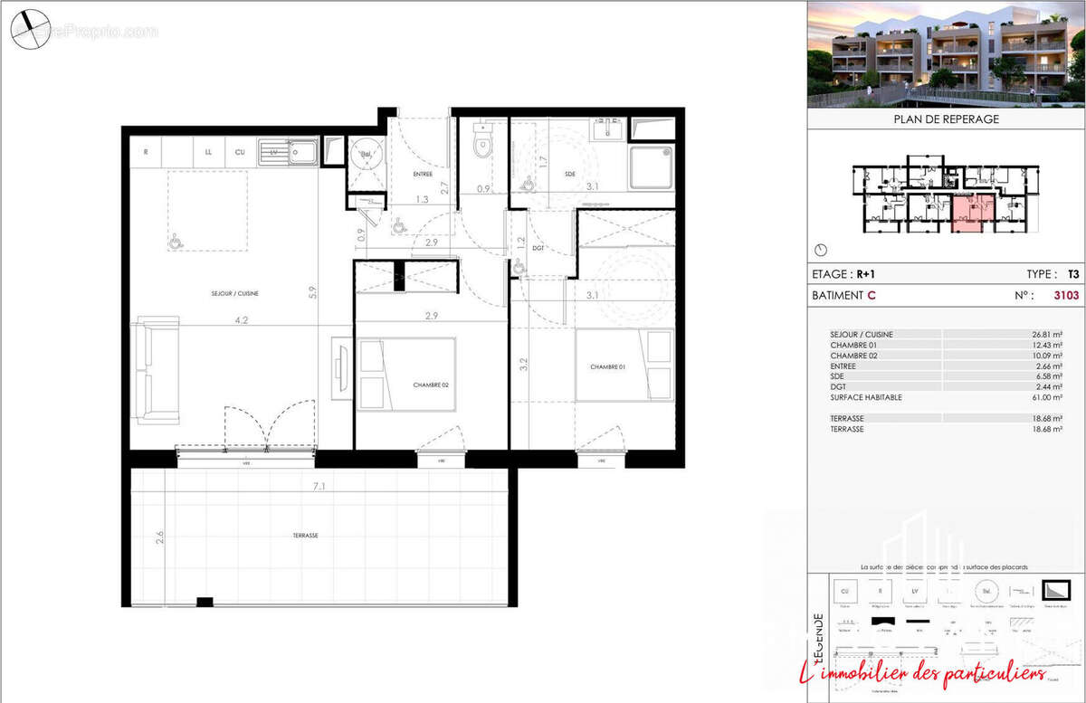 Appartement à COURNONTERRAL