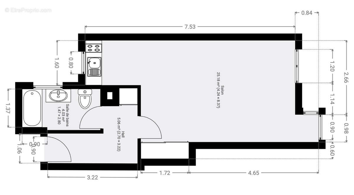 Appartement à PARIS-20E