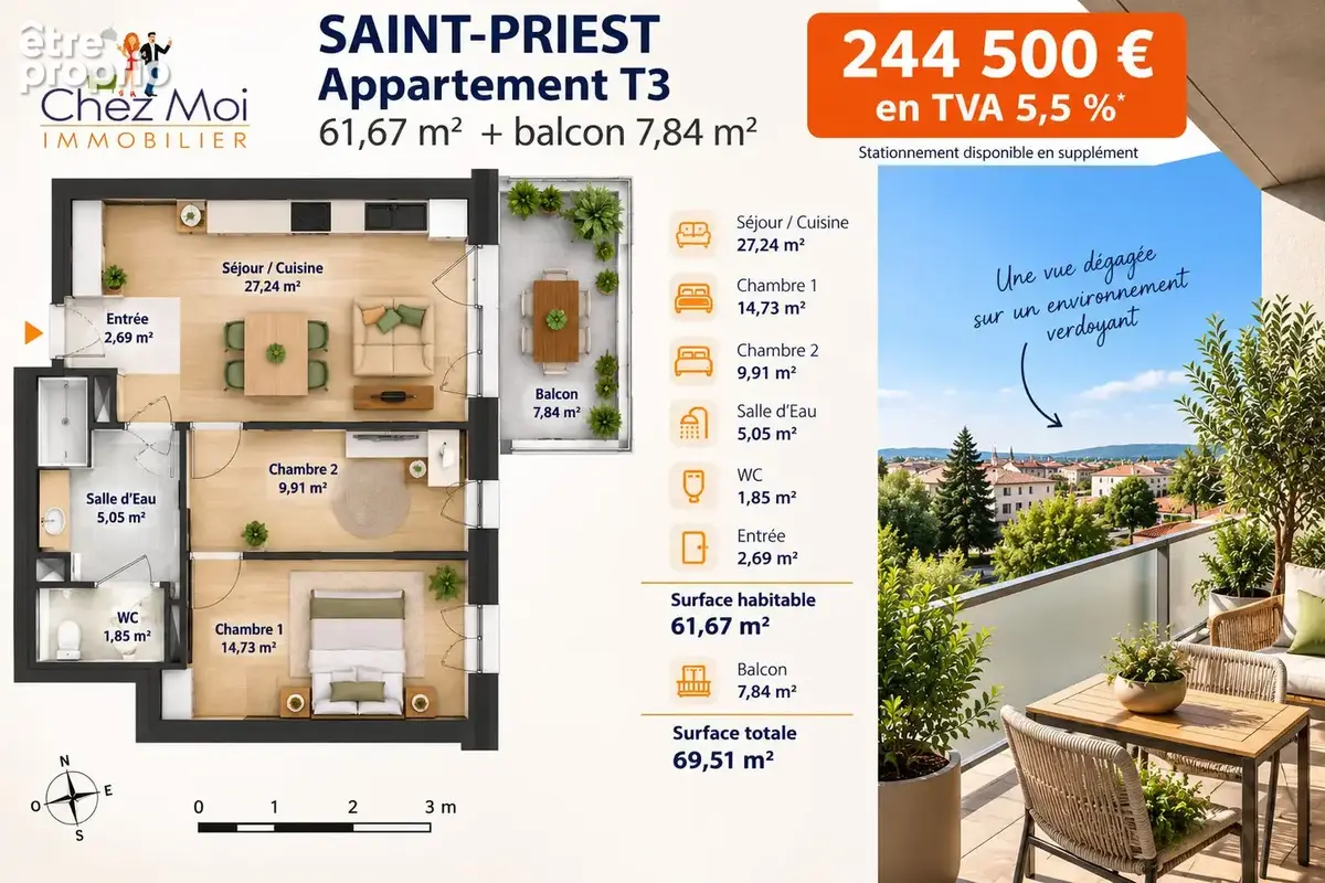 Photo 1 - Appartement à SAINT-PRIEST