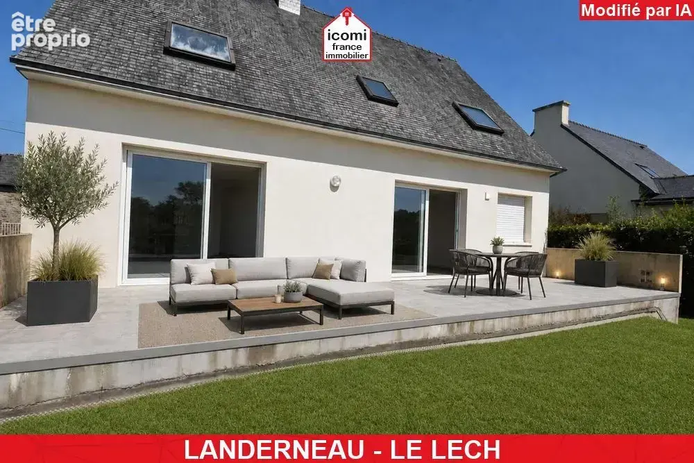 Finistere - landerneau (29800) - a vendre - maison de 134m² - 5 chambres -  sous-sol complet - garage - jardin clos de 1100 m² - - photo 2