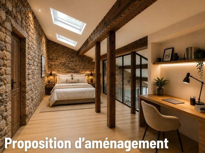 A vendre - Maison de village en pierre à rénover - potentiel 140m² + garage + terrasse 16.7m² - Bettant à proximité d'Amberieu e - photo 8