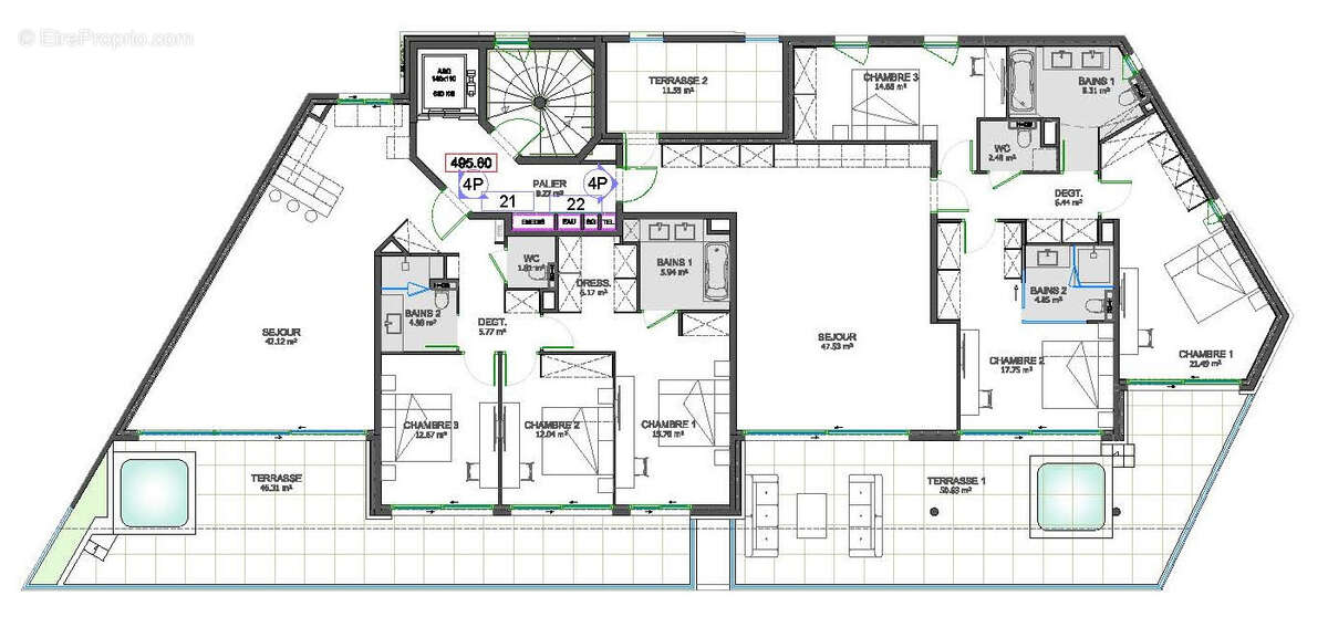 Appartement à LA TURBIE