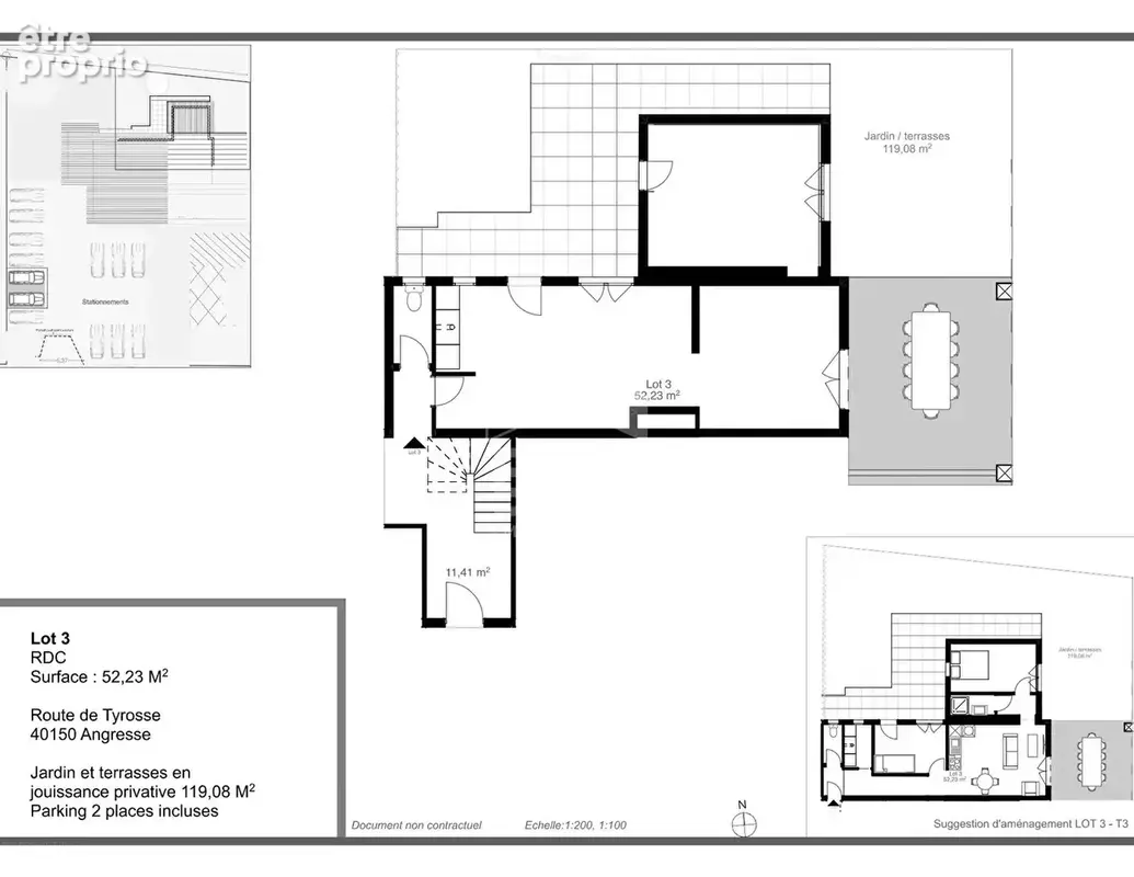 Appartement 53m² à angresse - photo 2