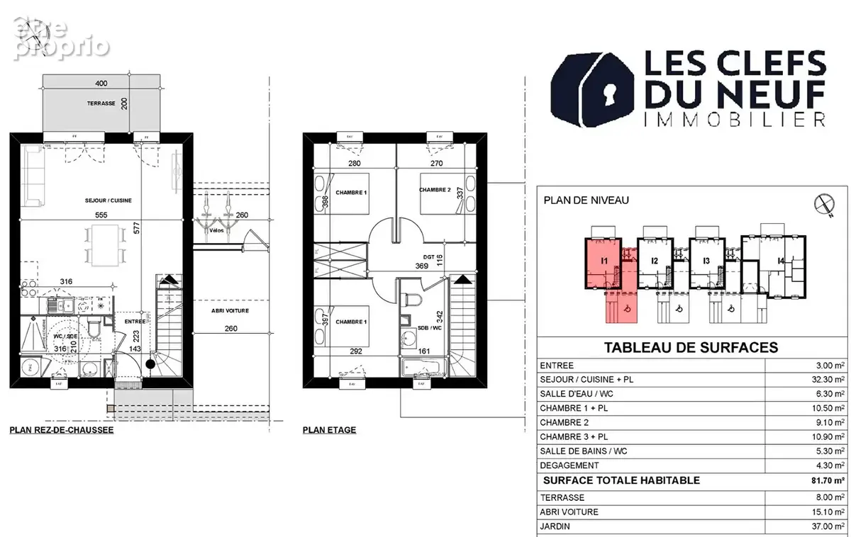 Maison Bessieres 4 pièce(s) 82 m² avec terrasse de 8 m² et jardin de 37 m² - photo 3