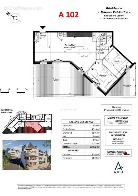 Superbe appartement T3 neuf avec 2 suites et une terrasse de 22 m² exposée Sud-Ouest. - photo 8