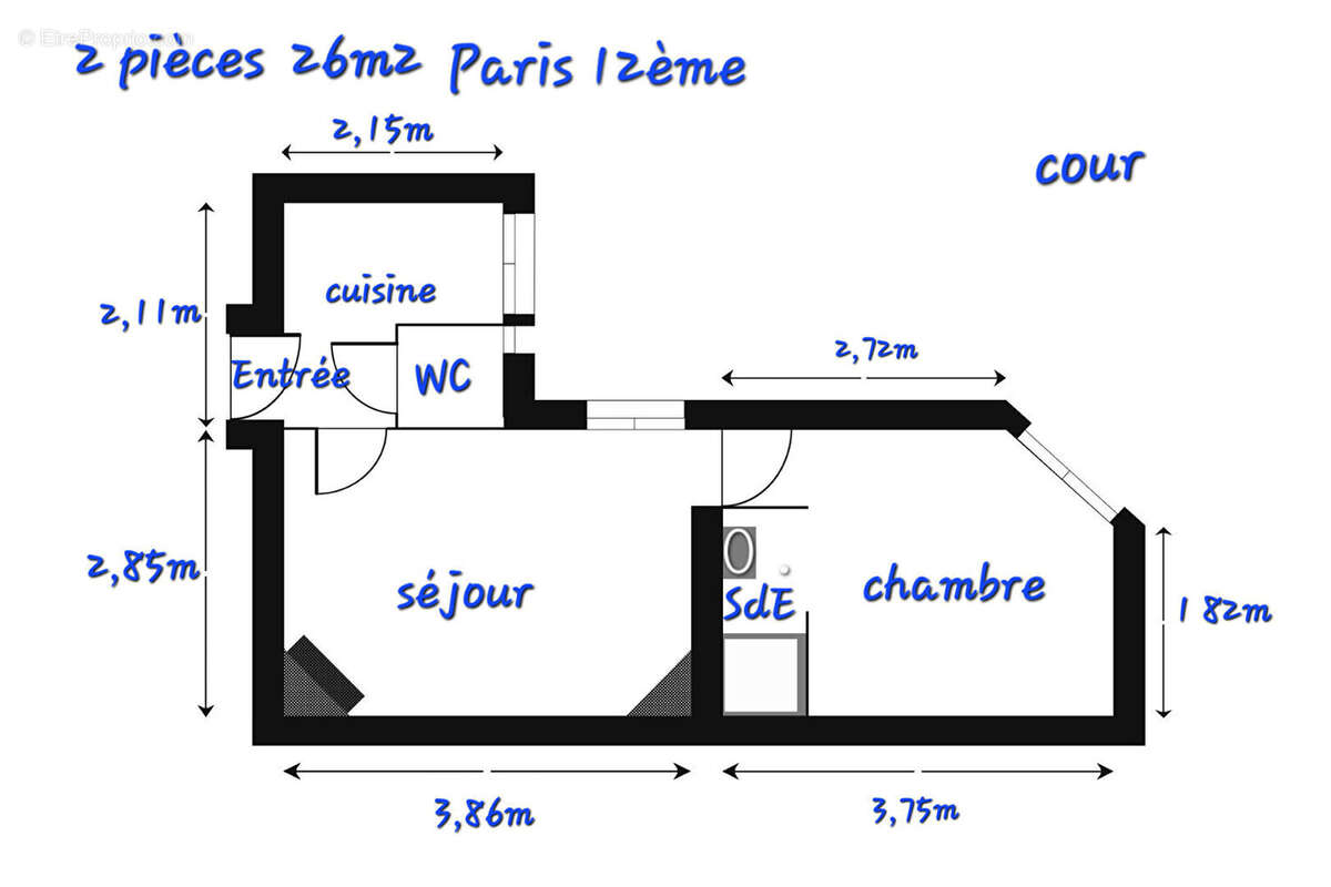 Appartement 2 pieces au calme - photo 8