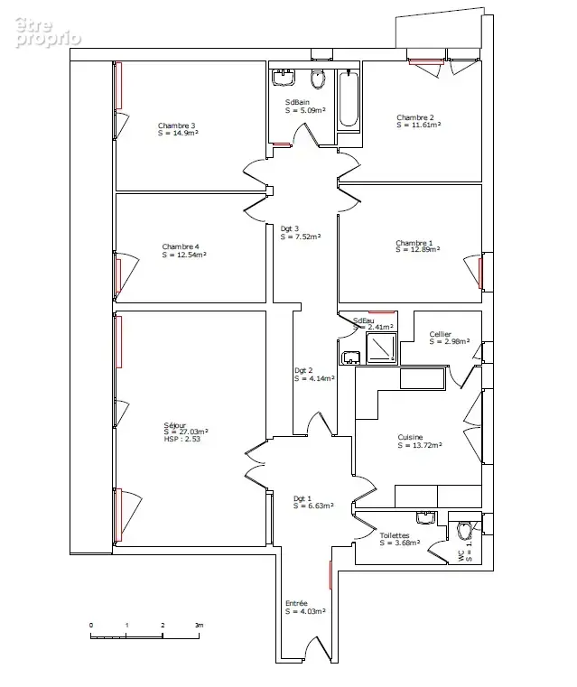 Nancy / gare f5 de 130m2 avec terrasse + balcon + ascenseur + 2 parkings sous-sol + cave - photo 15