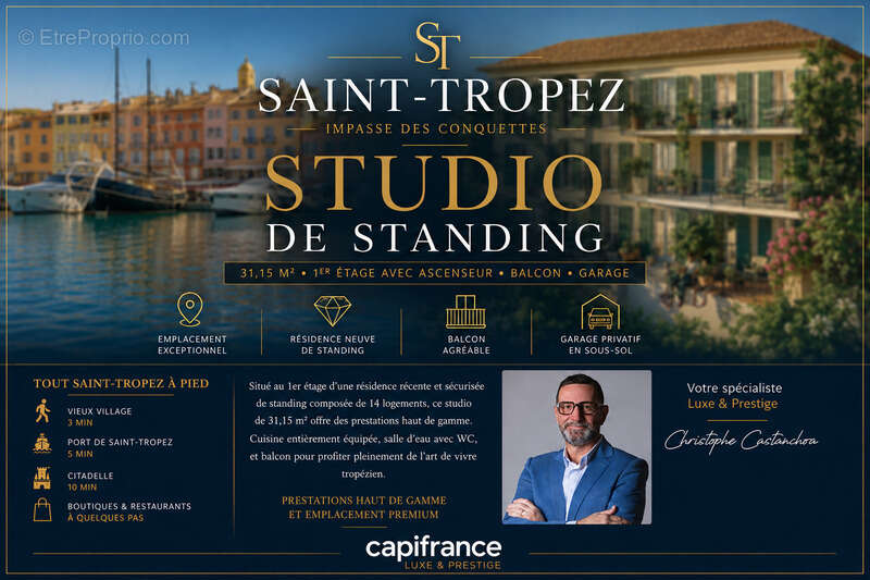 Saint-tropez – place des lices – studio de standing avec balcon et garage - photo 7